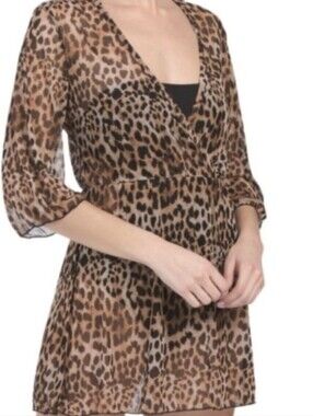 Jordan Taylor Leopard Sheer Swim Cover Up
